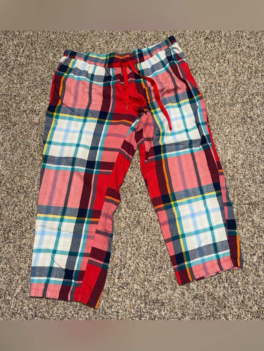 Women's plus size 2X 18/20w Colorful Plaid Drawstring Lounge Pants sleep pants‎